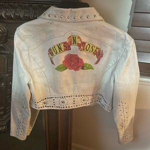 Guns and rose vintage leather coat